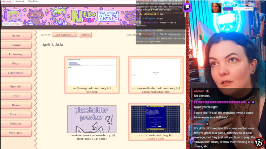 AutisticAF video / Nekoweb intro Stream VOD [2026-04-03]