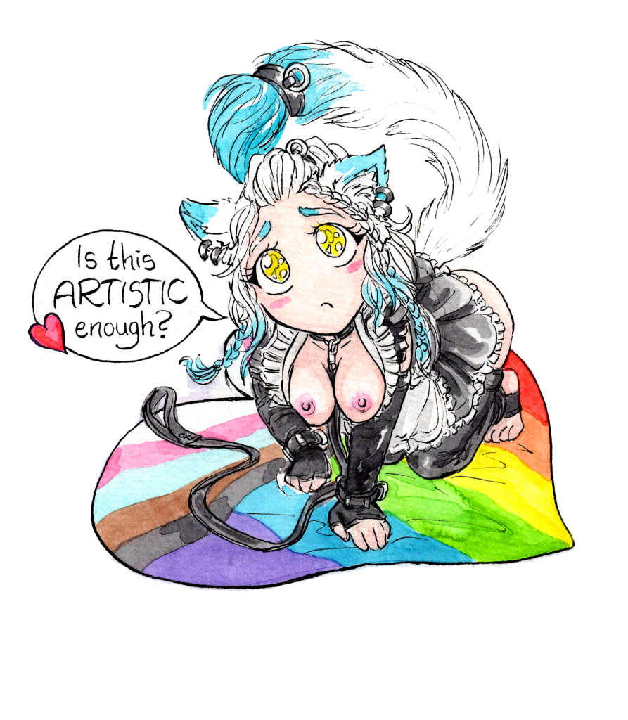 Artistic Enough Kitty [Sticker]