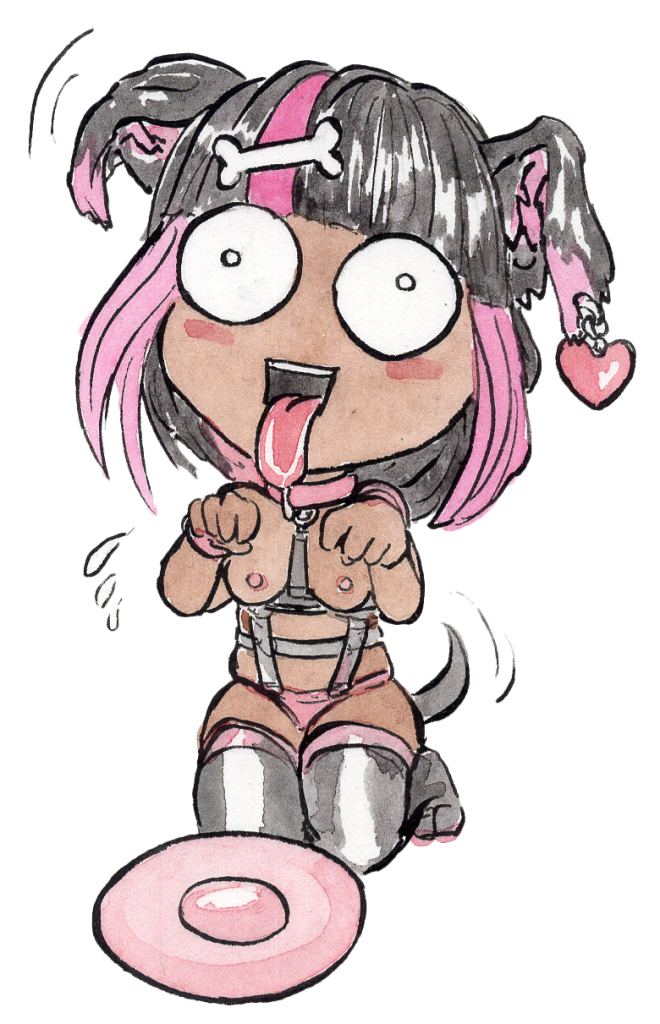 Puppy-Girl Sit Pretty [Sticker]